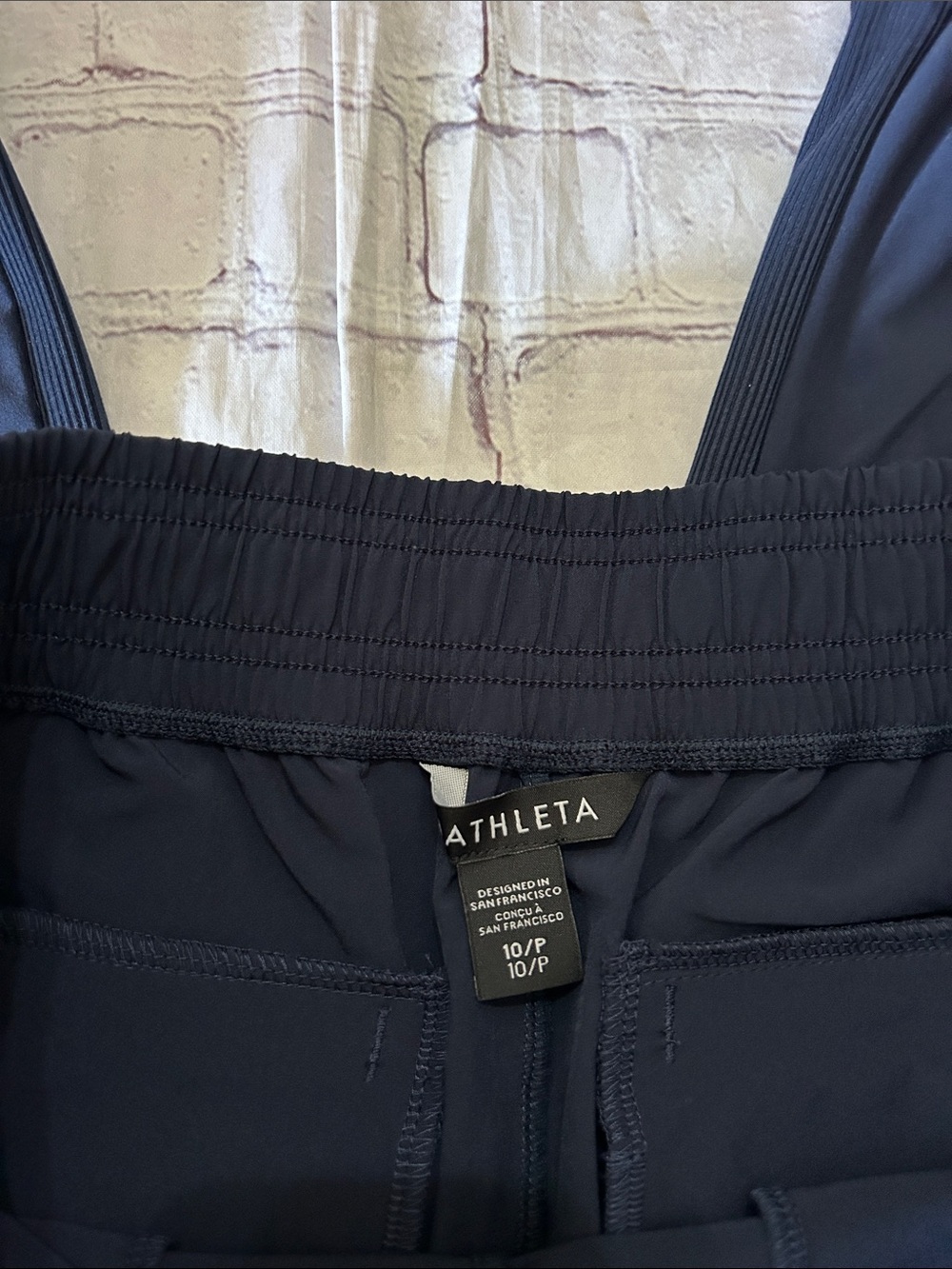 Athleta Brooklyn Mid-rise Jogger Navy Size 10 Petite Lightweight Travel - Picture 4 of 6